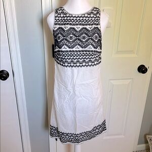 Max Studio White & Navy Floral Dress